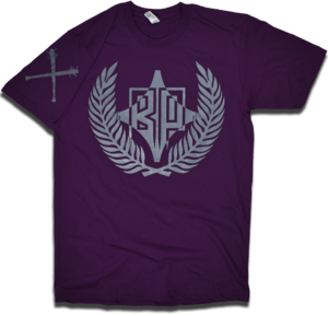 Image of "Mob Mentality" in Deep Purple w/Spiked Bat Sleeve by Backpage Press