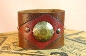 Image of Geometric Leather Cuff