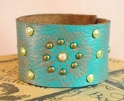 Image of Art Deco Leather Cuff