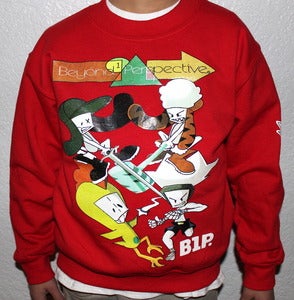 Image of Kidz "Lunch Fight" Red Crewneck