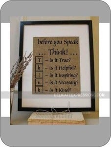 Image of Before You Speak...Think...