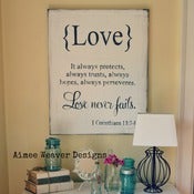Image of Handpainted Canvas "Love" 24x30