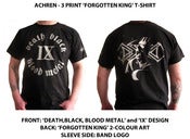 Image of Death,Black,Blood Metal / Forgotten King 3 Print T-Shirt
