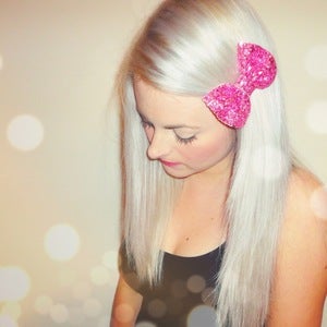 Image of MINI Glitter Bow Hair Clip (Available in 17 different colours)