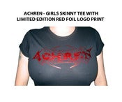 Image of Achren Red Foil Logo Girls Skinny Tee