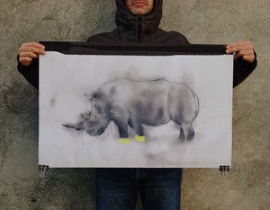 Image of CHARITY //rhino poster