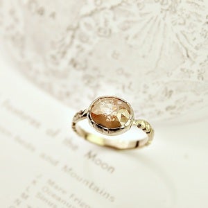 Image of 18ct white gold, opaque diamond ring {No.26}
