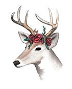 Image of floral deer