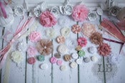 Image of 10 Count Pink Shabby Chic Headband Kit - Baby Shower 