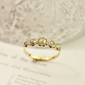 Image of 18ct gold, opaque diamond multi-stone  ring {No.61}