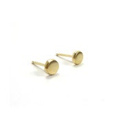 Image of dot earrings big, vermeil