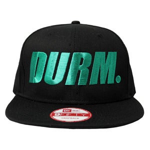 Image of DURM hat - turquoise on black