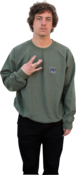 Image of SK8RATS Rat Patch Crew Sweaters (Green)