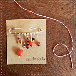 Image of Broche Épinglé&nbsp;par&nbsp;lili  "Mandarine"
