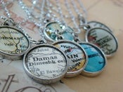 Image of Vintage Map Necklace