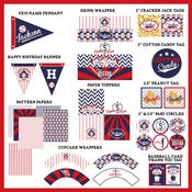 Image of Vintage Baseball Birthday Party printables