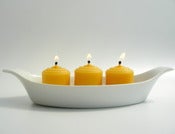 Image of 12 Little Beeswax Wedding Votives 