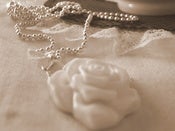 Image of White Rose Necklace