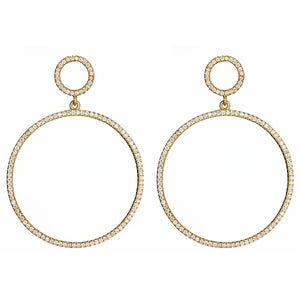 Image of " New " Kara Ackerman <i> Talulah <i/>  Faceted Stone Circle Drop Earrings