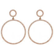 Image of " New " Kara Ackerman <i> Talulah <i/>  Faceted Stone Circle Drop Earrings in Rose