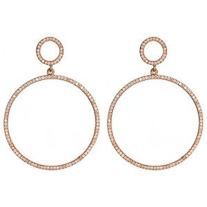 Image of " New " Kara Ackerman <i> Talulah <i/>  Faceted Stone Circle Drop Earrings in Rose