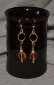 Image of Tiny White Seed Pearl w/ Faceted Amber