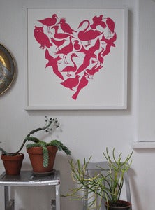 Image of Aviary Heart Print
