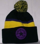 Image of Taylor Gang All Star Purple/Yellow Wiz Khalifa Beanie Knit Hat Cap w/ Pom