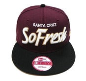 Image of SO FRESH CLOTHING "HOOD OL DAYS" NEW ERA SNAPBACK (BURG/BLACK)