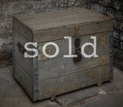 Image of coffre au bois gris beton / wooden chest gray beton