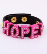 Image of HOT PINK & BLACK HOPE BRACELET