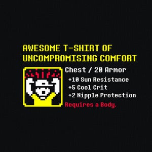 Image of “Awesome T-Shirt of Uncompromising Comfort” - Black tee