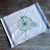 Image of Penny farthing/high wheel bicycle tea towel