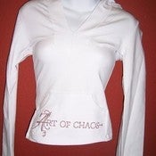 Image of AOC White Rhinestone Hoody