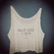 Image of Roller Derby is Forever Boxy Crop Tank Top