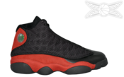 Image of Air Jordan 13 Black And Red 2013