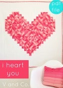 Image of i heart you PDF pattern