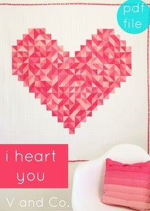 Image of i heart you PDF pattern