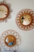 miroirs rotin vintage