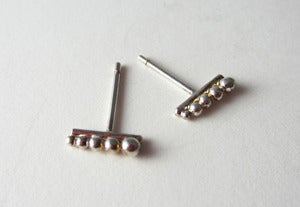 Image of Silver beaded Studs - Medium