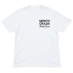 Image of Meritocrazia (T-shirt, white, logo black)