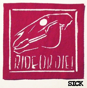 Image of SICK Ride Or Die! Patch - red & white