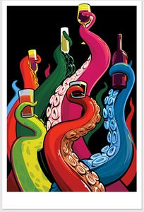 Image of "Tentacle Cluster", 12x18" Archival Print