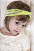 Image of neon yellow and grey striped turban