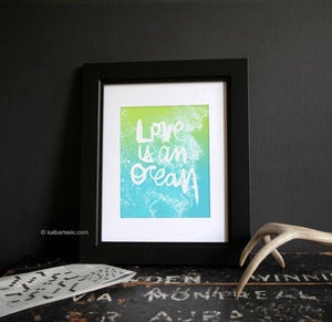 Image of LOVE is an OCEAN print