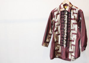 Image of CUSTOM VERSACE INSPIRED PRINT L/S BUTTON UP