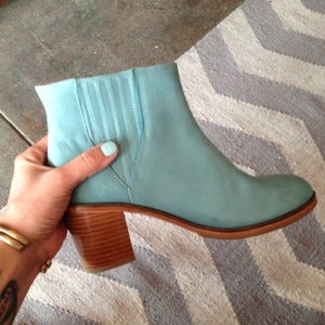 Image of Samantha Pleet for Wolverine blue 'Arc' boots