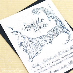 Image of Cape Cod Save the Date - Navy