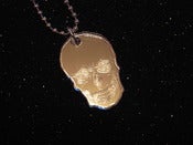 Image of Engraved skull necklace