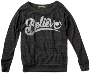 Image of BELIEVE - Ladies Slouchy Pullover	